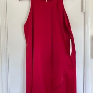NWT Red Silk A-line Calvin Klein Dress size 12